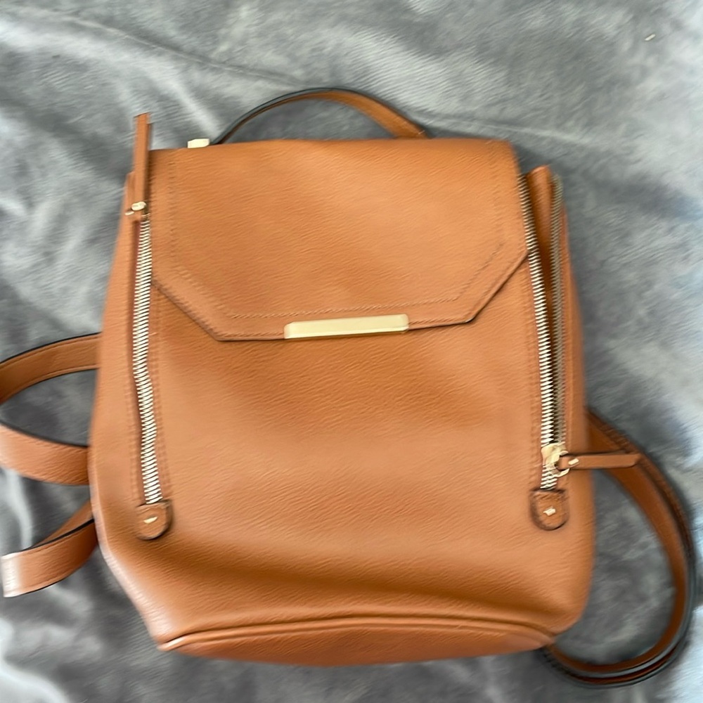 Cute tan brown mini backpack purse from Spring